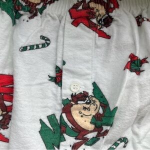 Vintage Looney Tunes Taz Men’s Flannel Christmas Boxers